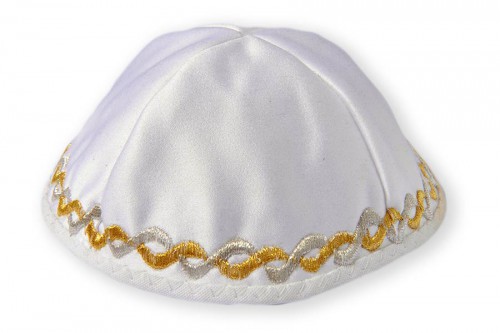 Embroidered satin Kippot 62