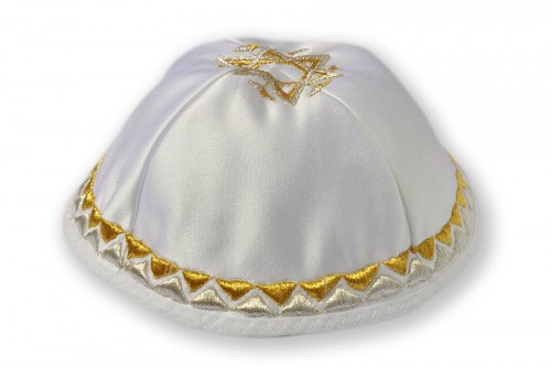 Embroidered satin Kippot 205