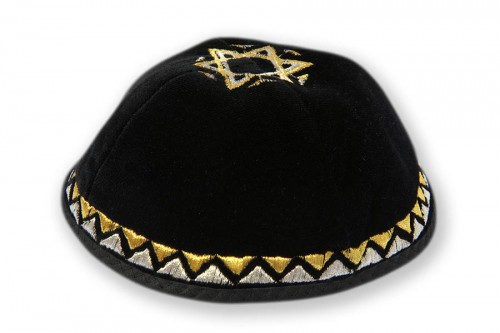 Embroidered Velvet Kippot 225