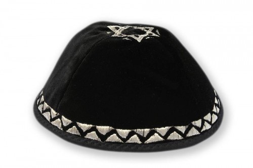 Embroidered Velvet Kippot 228