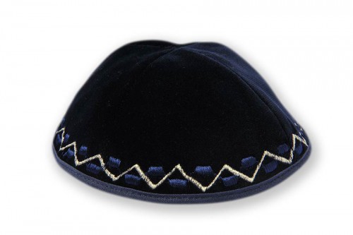 Embroidered Velvet Kippot 230