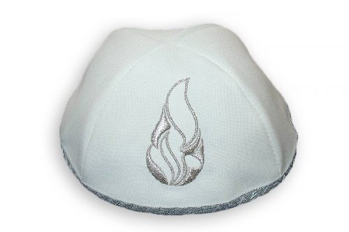 Embroidered satin Kippot K1001